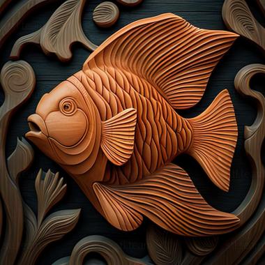 3D model Amphiprion bicinctus fish (STL)